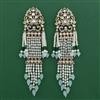 Indo Western Long Earring with Mehndi Plating