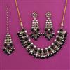 Indo Western Pearl Necklace with Mehndi Plating