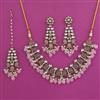 Indo Western Pearl Necklace with Mehndi Plating