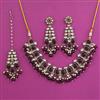 Indo Western Pearl Necklace with Mehndi Plating