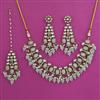 Indo Western Pearl Necklace with Mehndi Plating