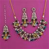 Indo Western Pearl Necklace with Mehndi Plating