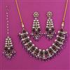 Indo Western Pearl Necklace with Mehndi Plating
