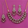 Indo Western Pearl Necklace with Mehndi Plating