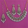 Indo Western Pearl Necklace with Mehndi Plating