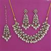 Indo Western Pearl Necklace with Mehndi Plating
