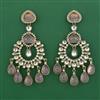 Indo Western Long Earring with Mehndi Plating
