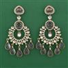Indo Western Long Earring with Mehndi Plating