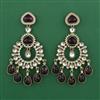 Indo Western Long Earring with Mehndi Plating