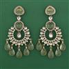 Indo Western Long Earring with Mehndi Plating