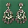Indo Western Long Earring with Mehndi Plating