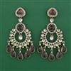 Indo Western Long Earring with Mehndi Plating