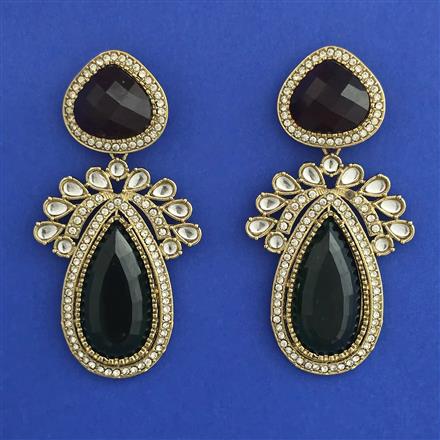 Indo Western Classic Earring with Mehndi Plating