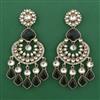 Indo Western Long Earring with Mehndi Plating