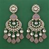 Indo Western Long Earring with Mehndi Plating