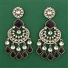 Indo Western Long Earring with Mehndi Plating