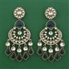 Indo Western Long Earring with Mehndi Plating