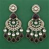 Indo Western Long Earring with Mehndi Plating