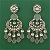 Indo Western Long Earring with Mehndi Plating