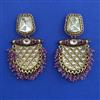 Indo Western Meenakari Earring with Mehndi Plating