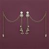 Indo Western Meenakari Earring with Mehndi Plating