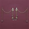 Indo Western Meenakari Earring with Mehndi Plating