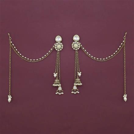 Indo Western Meenakari Earring with Mehndi Plating