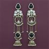 Indo Western Long Earring with Mehndi Plating