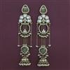 Indo Western Long Earring with Mehndi Plating