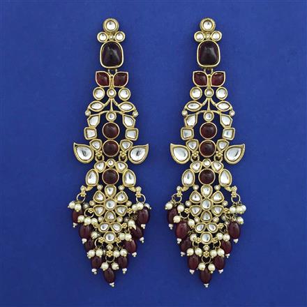 Indo Western Long Earring with Mehndi Plating