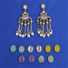 Indo Western Changeable Earring with Mehndi Plating