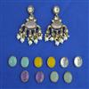Indo Western Changeable Earring with Mehndi Plating