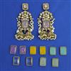 Indo Western Changeable Earring with Mehndi Plating