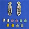 Indo Western Changeable Earring with Mehndi Plating