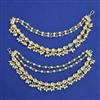 Indo Western Pearl Ear Chain With Gold Plating