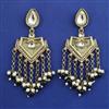 Indo Western Mother Of Pearl Earring with Mehndi Plating