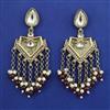 Indo Western Mother Of Pearl Earring with Mehndi Plating
