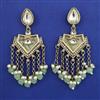 Indo Western Mother Of Pearl Earring with Mehndi Plating