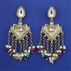 Indo Western Mother Of Pearl Earring with Mehndi Plating