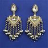 Indo Western Mother Of Pearl Earring with Mehndi Plating