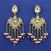Indo Western Mother Of Pearl Earring with Mehndi Plating
