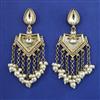 Indo Western Mother Of Pearl Earring with Mehndi Plating