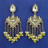 Indo Western Mother Of Pearl Earring with Mehndi Plating
