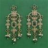 Indo Western Pearl Earring with Mehndi Plating