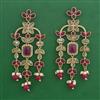 Indo Western Pearl Earring with Mehndi Plating