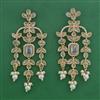 Indo Western Pearl Earring with Mehndi Plating