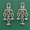 Indo Western Pearl Earring with Mehndi Plating