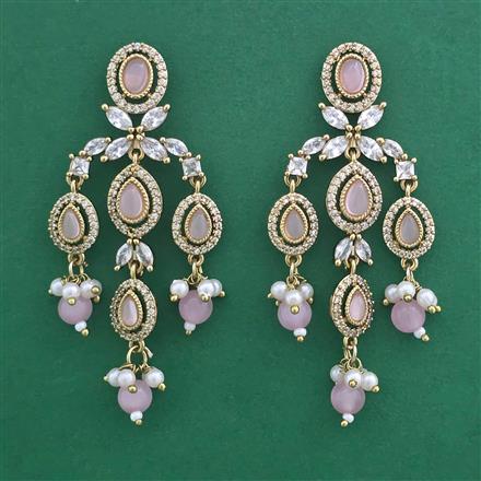 Indo Western Pearl Earring with Mehndi Plating