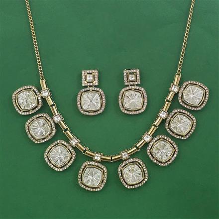 Indo Western Classic Necklace with Mehndi Plating