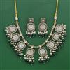 Indo Western Pearl Necklace with Mehndi Plating